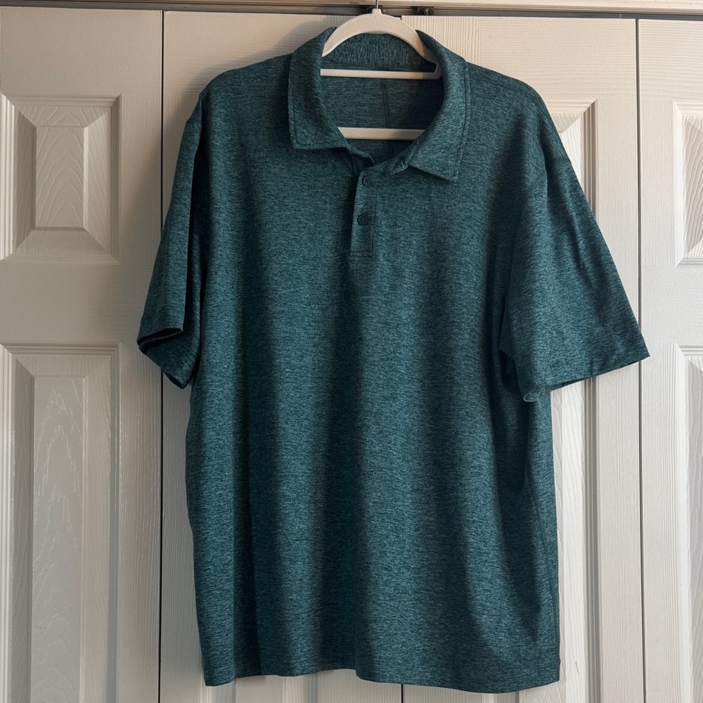lululemon Soft Jersey Polo Heathered Storm Teal